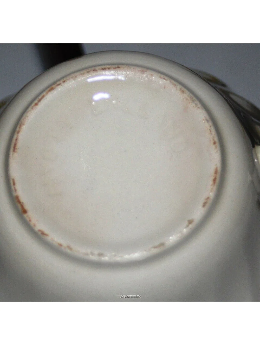 MYOTT Set/2 Olde Chelsea White Flat Cup*Swirl Rim Scalloped Edge*VTG England